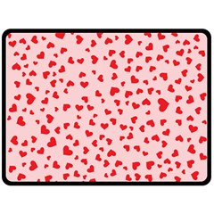 Hearts Valentine Heart Pattern Double Sided Fleece Blanket (large)  by Ravend