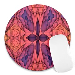 Pattern Colorful Background Round Mousepads by Ravend