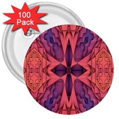 Pattern Colorful Background 3  Buttons (100 Pack)  by Ravend