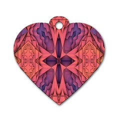 Pattern Colorful Background Dog Tag Heart (one Side) by Ravend