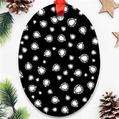 Pattern Girly Diamond Princess Ornament (oval) by Ravend