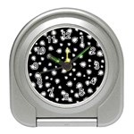 Pattern Girly Diamond Princess Travel Alarm Clock Front