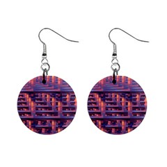 Abstract Pattern Colorful Background Mini Button Earrings