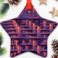 Abstract Pattern Colorful Background Star Ornament (two Sides) by Ravend