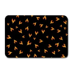 Pattern Flame Black Background Plate Mats by Ravend