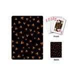 Pattern Flame Black Background Playing Cards Single Design (Mini) Back