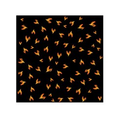 Pattern Flame Black Background Square Satin Scarf (30  X 30 ) by Ravend