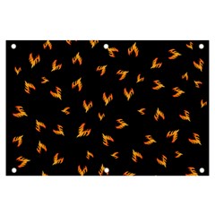 Pattern Flame Black Background Banner And Sign 6  X 4  by Ravend