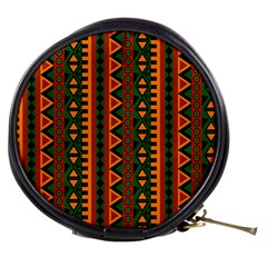 African Pattern Texture Mini Makeup Bag by Ravend