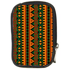 African Pattern Texture Compact Camera Leather Case