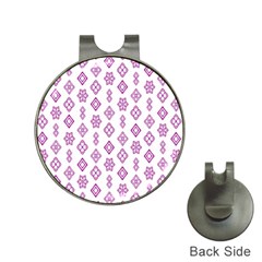 Geometric Pattern Purple Pattern Hat Clips With Golf Markers by Ravend