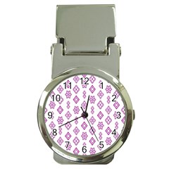 Geometric Pattern Purple Pattern Money Clip Watches by Ravend