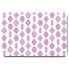 Geometric Pattern Purple Pattern Large Doormat  by Ravend