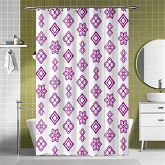 Geometric Pattern Purple Pattern Shower Curtain 48  X 72  (small)  by Ravend