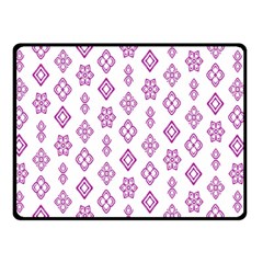 Geometric Pattern Purple Pattern Double Sided Fleece Blanket (small)  by Ravend