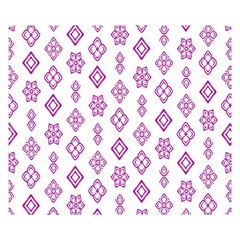 Geometric Pattern Purple Pattern Double Sided Flano Blanket (small)  by Ravend