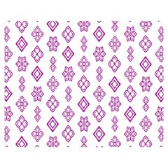 Geometric Pattern Purple Pattern Double Sided Flano Blanket (medium)  by Ravend