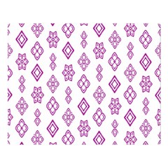 Geometric Pattern Purple Pattern Double Sided Flano Blanket (large)  by Ravend