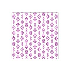 Geometric Pattern Purple Pattern Satin Bandana Scarf 22  X 22  by Ravend