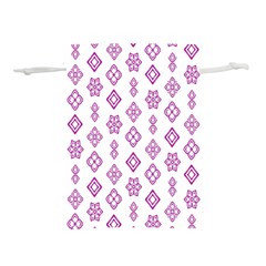 Geometric Pattern Purple Pattern Lightweight Drawstring Pouch (s) by Ravend