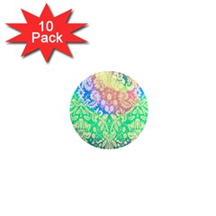 Hippie Fabric Background Tie Dye 1  Mini Magnet (10 Pack)  by Ravend