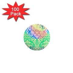 Hippie Fabric Background Tie Dye 1  Mini Magnets (100 Pack)  by Ravend