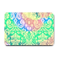 Hippie Fabric Background Tie Dye Small Doormat  by Ravend