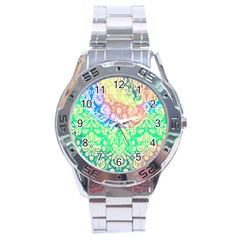 Hippie Fabric Background Tie Dye Stainless Steel Analogue Watch by Ravend