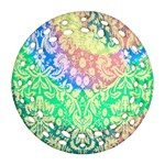 Hippie Fabric Background Tie Dye Round Filigree Ornament (Two Sides) Front