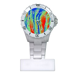 Pattern Design Decorative Art Plastic Nurses Watch by Ravend