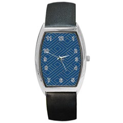 Abstract Geometry Pattern Barrel Style Metal Watch by Ravend