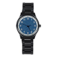 Abstract Geometry Pattern Stainless Steel Round Watch by Ravend