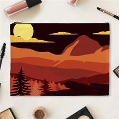 Mountain Forest Full Moon Cosmetic Bag (xl) by Ravend