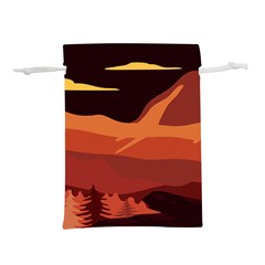 Mountain Forest Full Moon Lightweight Drawstring Pouch (s) by Ravend