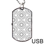 Flower Branch Corolla Wreath Lease Dog Tag USB Flash (One Side) Front