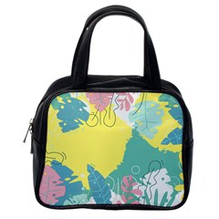 Plants Leaves Border Frame Classic Handbag (one Side)