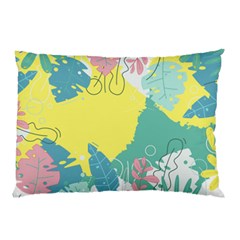 Plants Leaves Border Frame Pillow Case (two Sides) by Ravend