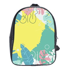 Plants Leaves Border Frame School Bag (xl) by Ravend