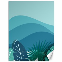 Palm Leaves Waves Mountains Hills Canvas 36  X 48  by Ravend