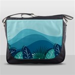 Palm Leaves Waves Mountains Hills Messenger Bag Front