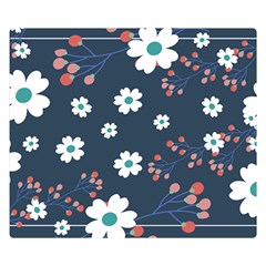 Floral Digital Paper Background Double Sided Flano Blanket (small)  by Ravend