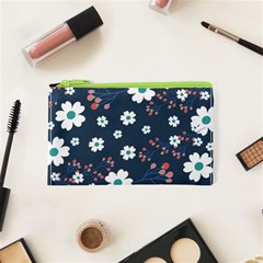 Floral Digital Paper Background Cosmetic Bag (xs) by Ravend