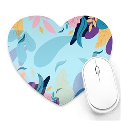 Illustration Leaves Leaf Nature Background Plant Heart Mousepads by Ravend