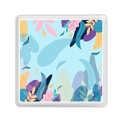 Illustration Leaves Leaf Nature Background Plant Memory Card Reader (square) by Ravend