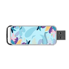 Illustration Leaves Leaf Nature Background Plant Portable Usb Flash (two Sides) by Ravend