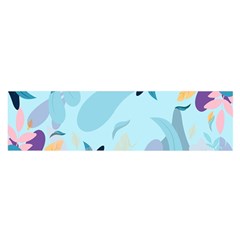 Illustration Leaves Leaf Nature Background Plant Oblong Satin Scarf (16  X 60 ) by Ravend