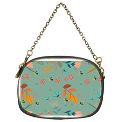 Background Flower Plant Leaves Chain Purse (one Side) by Ravend