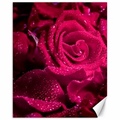 Water Rose Pink Background Flower Canvas 16  X 20  by Ravend