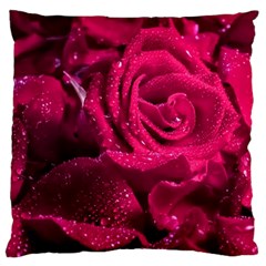 Water Rose Pink Background Flower Standard Flano Cushion Case (one Side) by Ravend