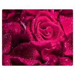 Water Rose Pink Background Flower Double Sided Flano Blanket (medium)  by Ravend